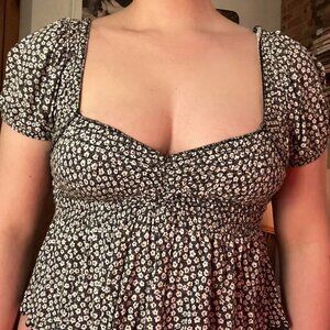 COQUETTE FLORAL BABYDOLL BLOUSE